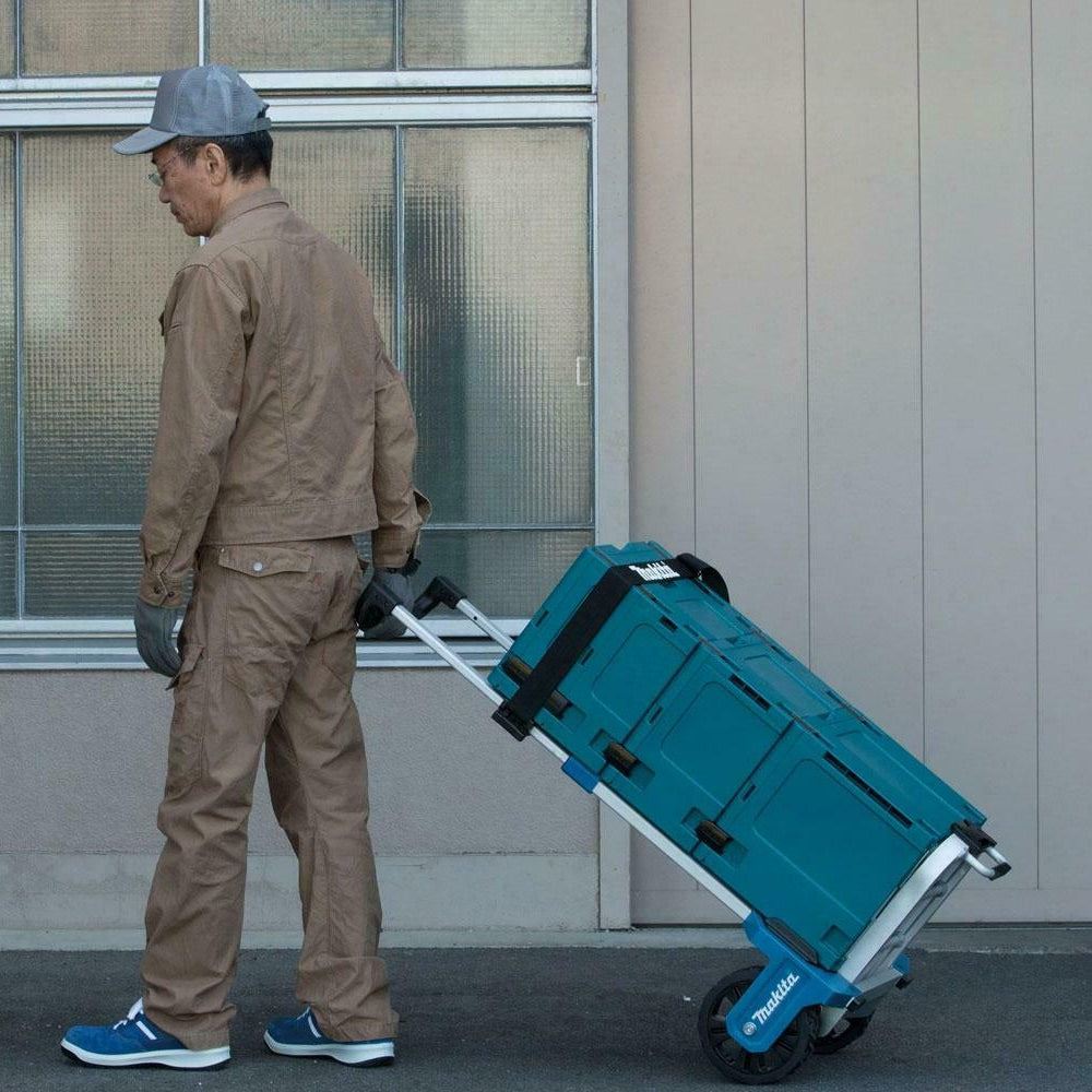 Stackable Tool Storage Case Set With Integrated Transport Trolley
